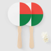 Vlag van Madagaskar Handwaaier (Voorkant en achterkant)