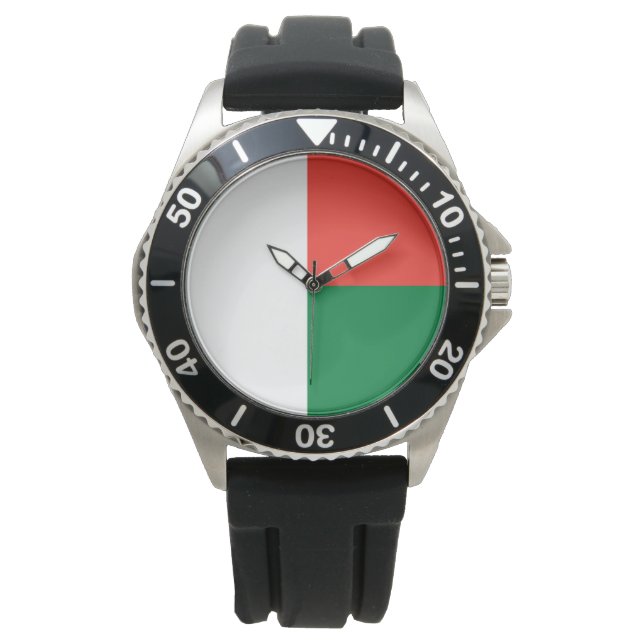Vlag van Madagaskar Horloge (Voorkant)