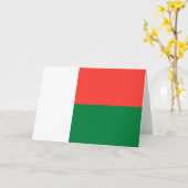 Vlag van Madagaskar Kaart (Gele Bloem)