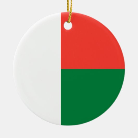 Vlag van Madagaskar Keramisch Ornament (Voorkant)