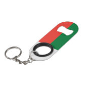 Vlag van Madagaskar Mini Flessenopener (Voorkant Gekanteld)
