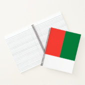 Vlag van Madagaskar Notitieboek (Binnen)