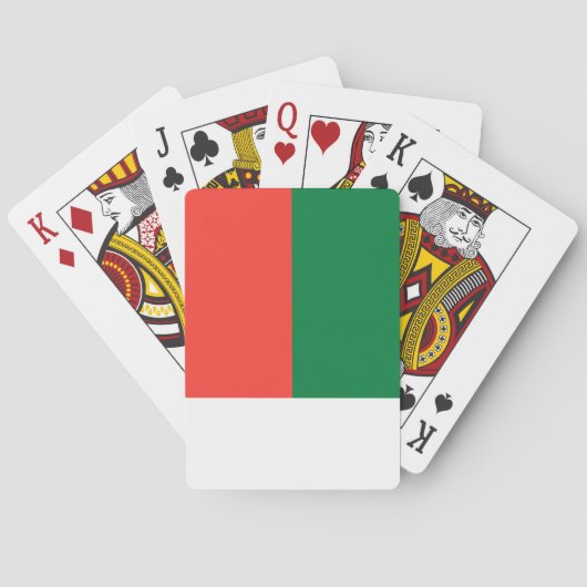 Vlag van Madagaskar Pokerkaarten (Achterkant)