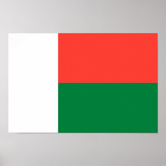 Vlag van Madagaskar Poster (Voorkant)