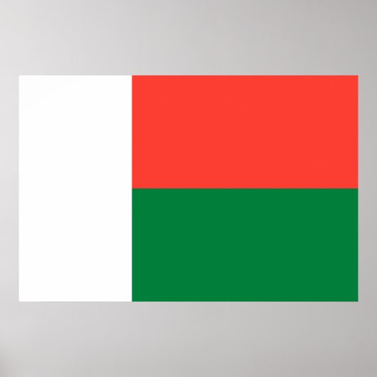 Vlag van Madagaskar Poster (Voorkant)