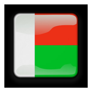 Vlag van Madagaskar Poster