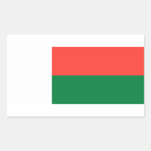 Vlag van Madagaskar Rechthoekige Sticker