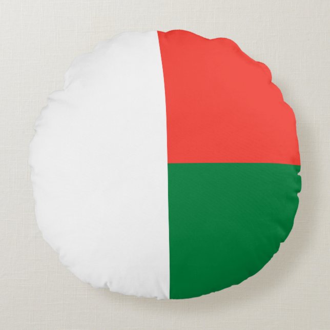 Vlag van Madagaskar Rond Kussen (Voorkant)