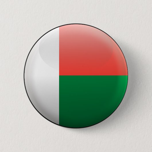 Vlag van Madagaskar Ronde Button 5,7 Cm (Voorkant)