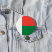 Vlag van Madagaskar Ronde Button 7,6 Cm (In situ)