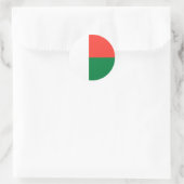 Vlag van Madagaskar Ronde Sticker (Tas)