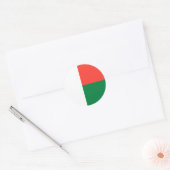 Vlag van Madagaskar Ronde Sticker (Envelop)