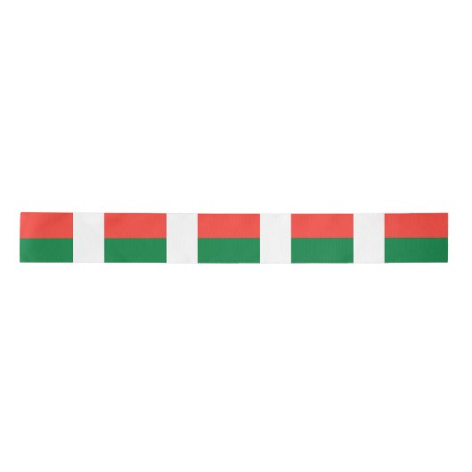 Vlag van Madagaskar Satijnen Lint (Voorkant)