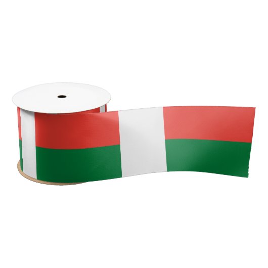 Vlag van Madagaskar Satijnen Lint (Spoel)