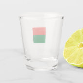 Vlag van Madagaskar Shot Glas (Achterkant)