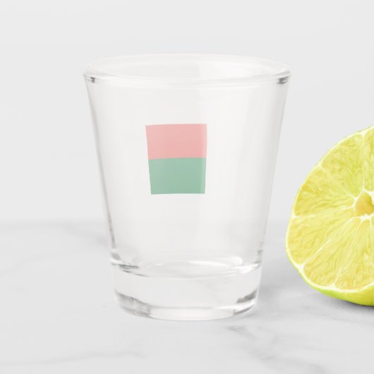 Vlag van Madagaskar Shot Glas (Achterkant)