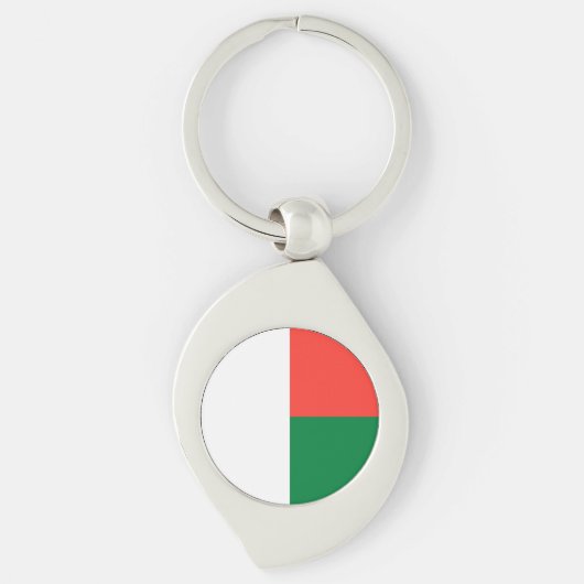Vlag van Madagaskar Sleutelhanger (Voorkant)