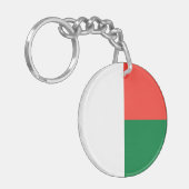 Vlag van Madagaskar Sleutelhanger (Voorkant Links)
