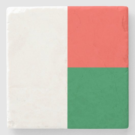 Vlag van Madagaskar Stenen Onderzetter (Voorkant)
