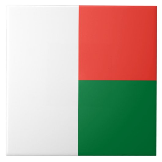 Vlag van Madagaskar Tegeltje (Voorkant)