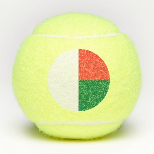Vlag van Madagaskar Tennisballen (Voorkant)