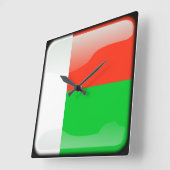 Vlag van Madagaskar Vierkante Klok (Hoek)