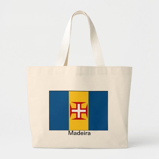 Vlag van Madeira Grote Tote Bag (Voorkant)