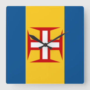 Vlag van Madeira Vierkante Klok