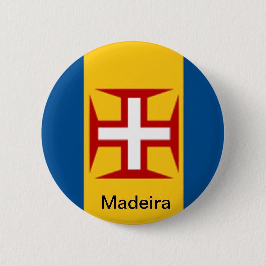 Vlag van Madera Ronde Button 5,7 Cm (Voorkant)
