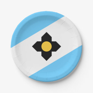 Vlag van Madison, Borden van Wisconsin Papieren Bordje