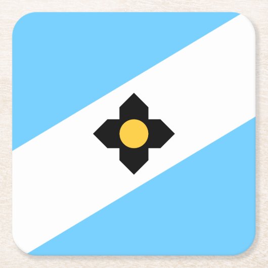 Vlag van Madison, Onderzetter van Wisconsin Square (Voorkant)