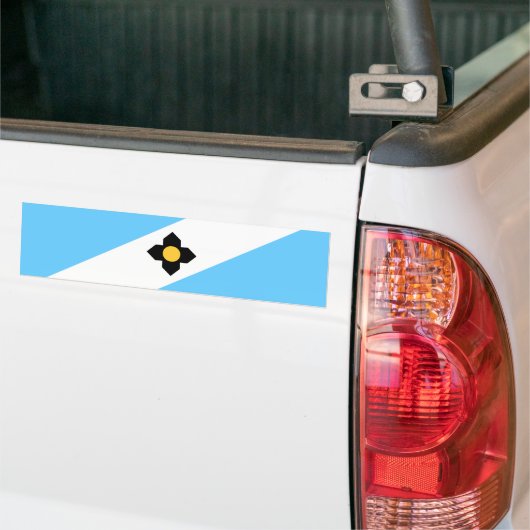 Vlag van Madison (Wisconsin) Bumpersticker (Op Truck)