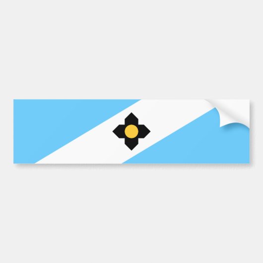 Vlag van Madison (Wisconsin) Bumpersticker (Voorkant)
