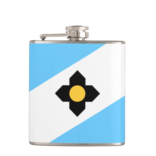 Vlag van Madison, Wisconsin Hip Flask Heupfles (Voorkant)