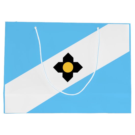 Vlag van Madison, Wisconsin Large Gift Bag Groot Cadeauzakje (Achterkant)
