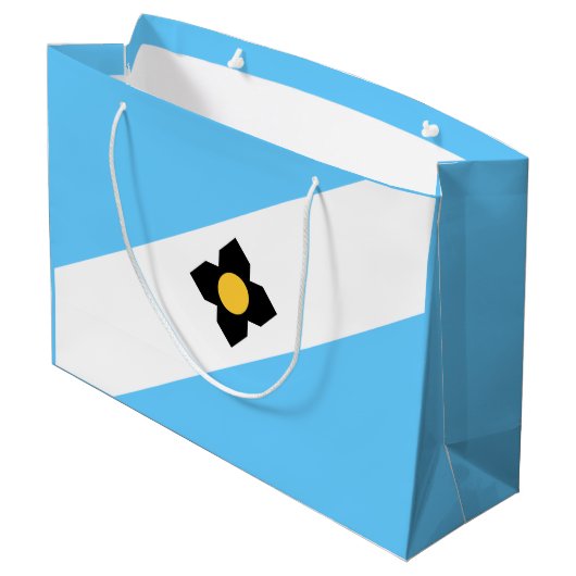 Vlag van Madison, Wisconsin Large Gift Bag Groot Cadeauzakje (Achterkant Gekanteld)