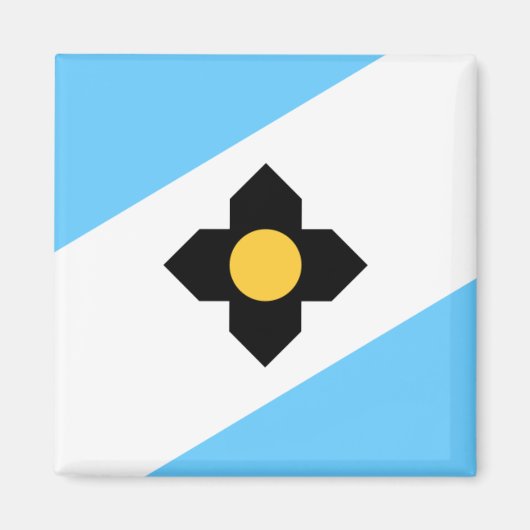 Vlag van Madison, Wisconsin Magneet (Voorkant)