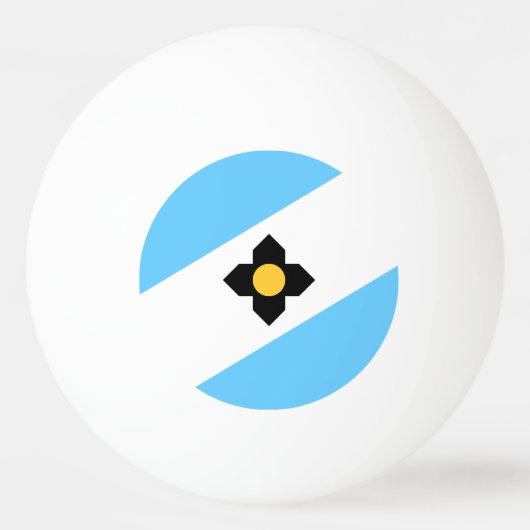 Vlag van Madison, Wisconsin Ping-Pong Ball (Voorkant)