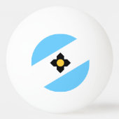 Vlag van Madison, Wisconsin Ping-Pong Ball (Achterkant)