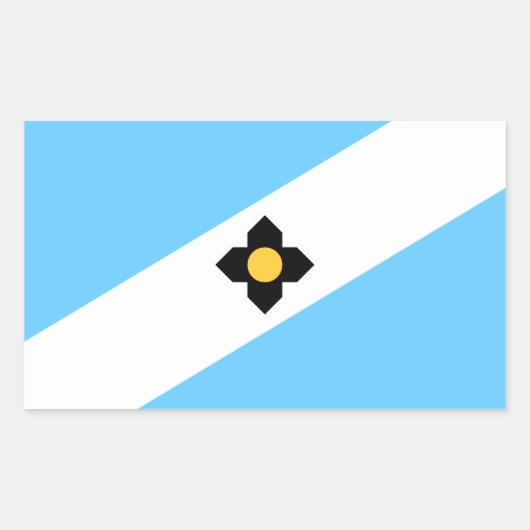 Vlag van Madison, Wisconsin Rechthoekige sticker (Voorkant)