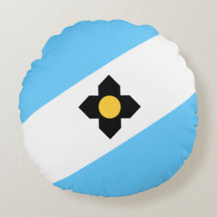 vlag van Madison (Wisconsin) Rond Kussen