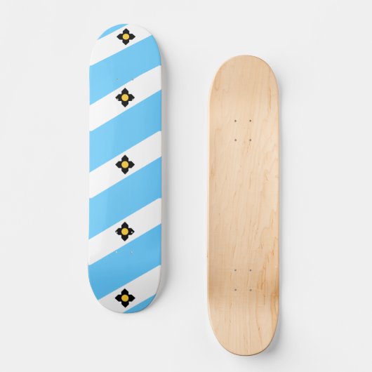 Vlag van Madison, Wisconsin Skateboard (Voorkant)