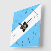 Vlag van Madison, Wisconsin Square Wall Clock Vierkante Klok (Hoek)