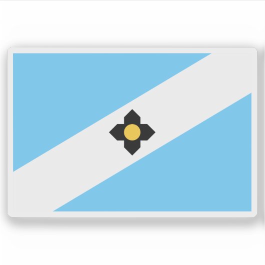 Vlag van Madison, Wisconsin, VS Sticker (Voorkant)