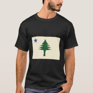 Vlag van Maine 1901 Maine Staat Vlag van Maine Boo T-shirt