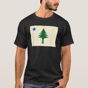 Vlag van Maine Shirt 1901 Maine State Vlag Pine Tr