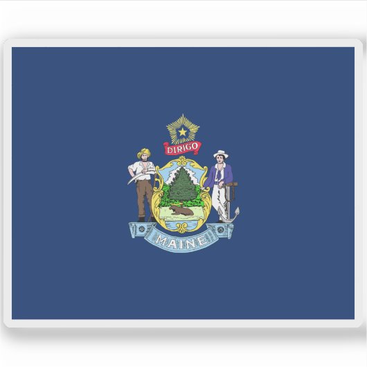 Vlag van Maine Sticker (Voorkant)