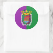 Vlag van Málaga Ronde Sticker (Tas)