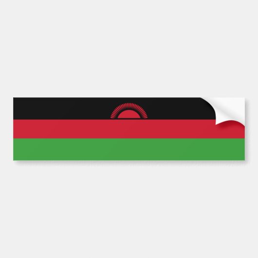 Vlag van Malawi Bumpersticker (Voorkant)