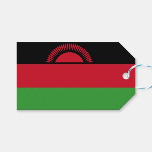 Vlag van Malawi Cadeaulabel (Voorkant (Horizontaal))